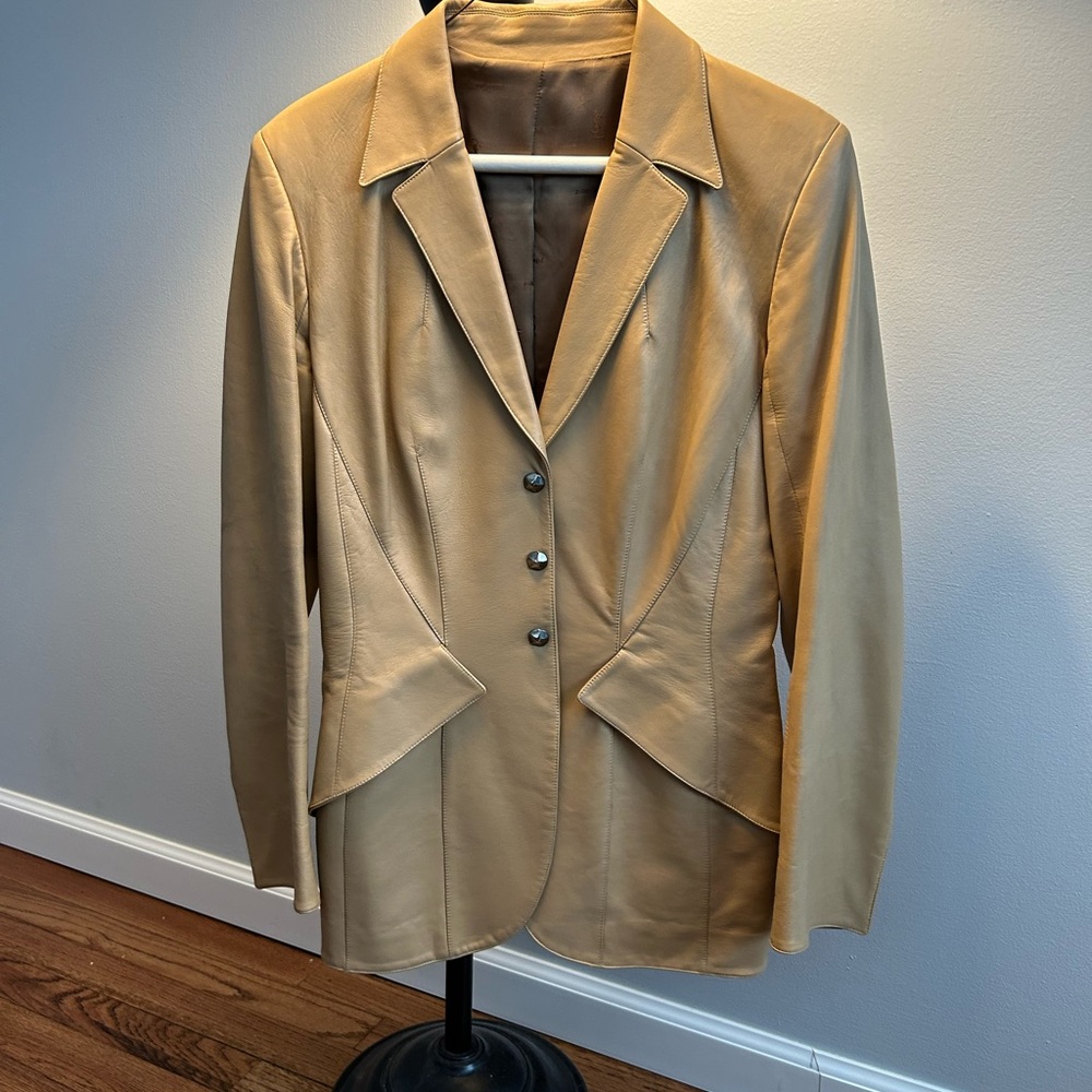 Yves Saint Laurent Tan Leather Jacket
